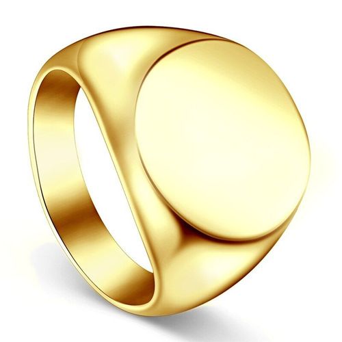 Bague En Titane Et Acier Pour Hommes, Surface Lisse, Ronde, En Acier Inoxydable, Simple, Atmosphère, Bijoux À La Mode