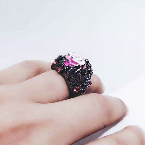 Bague De Luxe En Forme De Fleur Rose Pour Femme, Bijou De Personnalité Élégante, Charmant, Pour Fête De Mariage, Idée De Cadeau