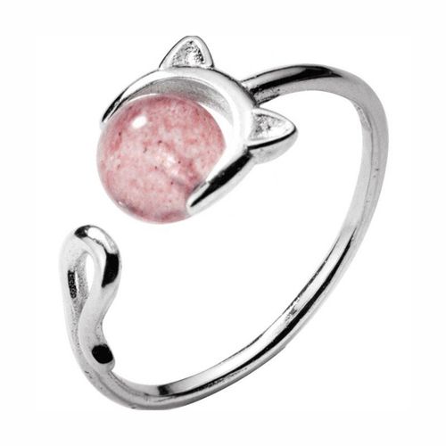 Bagues En Zircon Cristal Rose Pour Femmes, Bijoux Créatifs Et Mignons, Design Concis, Bijoux De Fête, De Fiançailles, De Mariage