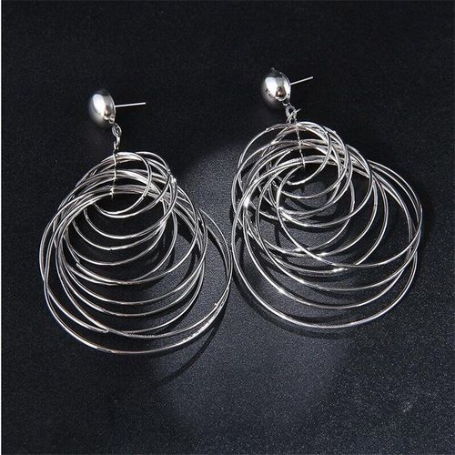 Grandes Boucles D'oreilles Géométriques En Forme De Cercle Doré, Longues Et Charmantes, À Plusieurs Étages, Pour Femmes, Bijoux De Rêve, Cadeau De Mariage