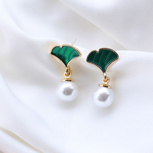 Boucles D'oreilles En Feuille Verte Pour Femme, Élégantes, Accessoires De Mariage, Charmantes, Bijoux De Fête