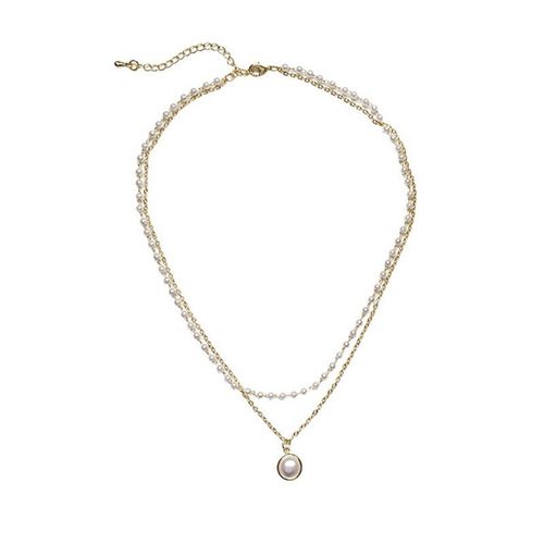 Collier Ras Du Cou En Perles Pour Filles, Vintage, Double Couche, Chaîne, Clavicule, Élégant, À La Mode, Cadeau De Mariage