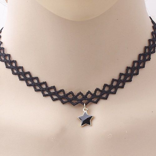 Collier Avec Pendentif Étoile En Flanelle Noire, Mode Coréenne, Élégant, Ras Du Cou, Accessoires De Mariage, Charmant, Bijoux De Fête Pour Femmes
