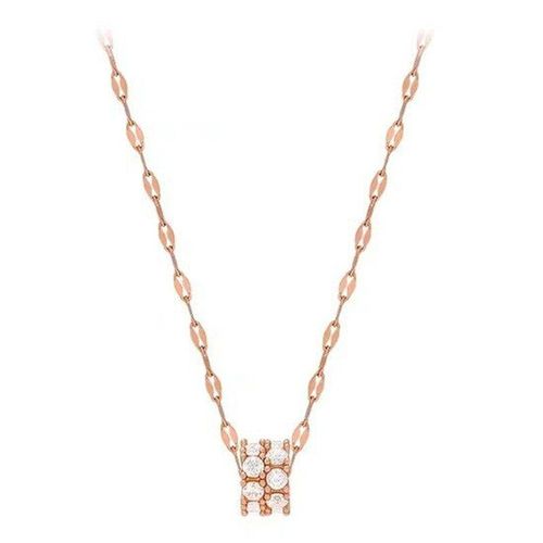 Collier Ras Du Cou Simple Pour Femmes, Or Rose, Cristal, Chaîne De Clavicule, Accessoires Bijoux De Mariage