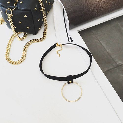 Collier Ras Du Cou Rond En Velours Et Cuir Noir Pour Femme, Punk, Chaîne Pendentif, Accessoires, Mode, Bijoux De Fête, Cadeaux