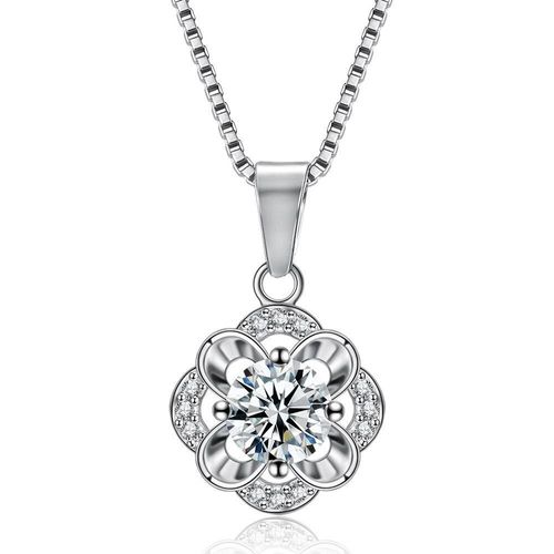 Collier Avec Pendentif En Forme De Fleur Pour Femme, Bijou À La Mode, En Cristal Zircon, Cadeau Romantique De Mariage, Saint-Valentin