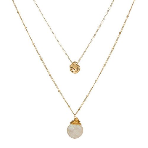 Collier De Luxe Rétro Avec Pendentif En Perle Et Or Pour Femmes, Chaîne Géométrique Créative, Bijoux Pour Dames, Cadeaux De Fête De Mariage