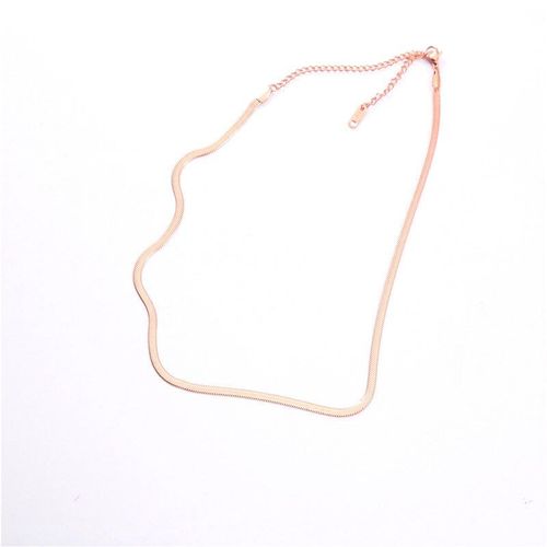 Colliers Ras Du Cou En Or Rose Pour Femmes, Simple, Mode, Beauté Féminine, Chaîne De Fête De Mariage, Bijoux, Cadeau De Saint Valentin