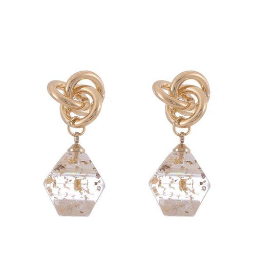 Boucles D'oreilles En Cristal Transparent Pour Filles, Couleur Or, Design Irrégulier, Goutte D'eau, Cadeau De Fête