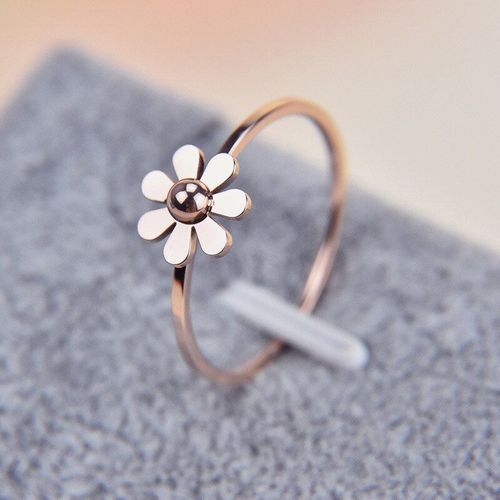 Bagues De Fleurs En Or Rose Pour Femmes, Bijoux Créatifs Et Élégants, Simples, À La Mode, Pétales Féminins, Bijoux De Fête, Cadeaux De Saint-Valentin