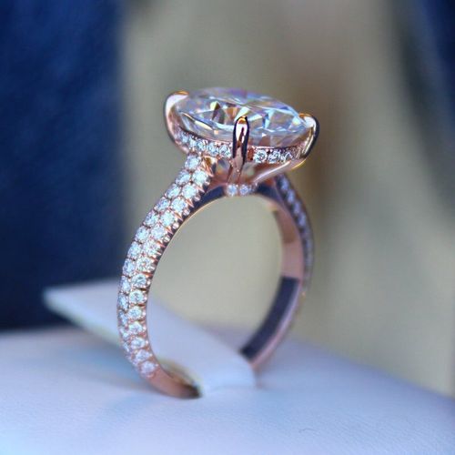 Bagues Classiques De Luxe En Or Rose Pour Femmes, Bijoux De Fête De Mariage, En Cristal De Zircon, À La Mode, Cadeau De Fête Pour Filles