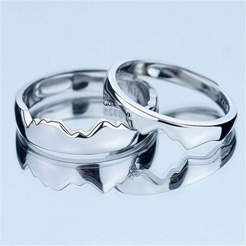 Bagues De Couple Romantiques Pour Hommes Et Femmes, Bijoux De Fiançailles, Couleur Argent, Style Coréen, À La Mode, Pour Promesse De Mariage