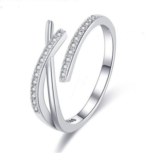 Bague De Doigt En Cristal Avec Ouverture Réglable, Bijoux De Couleur Or Rose Et Argent, Cadeaux Pour Femmes