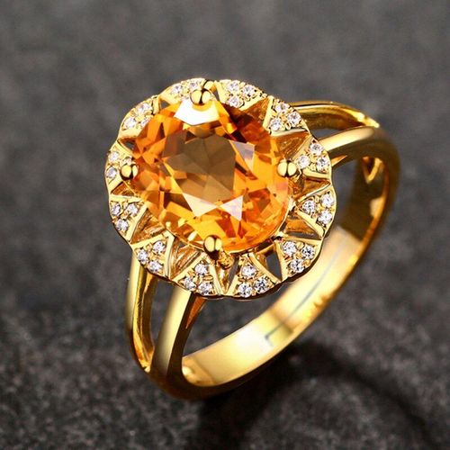 Bagues De Luxe Couleur Or Pour Femmes, Élégantes, Couleur Champagne, Bijoux De Fête, Cadeaux Pour Filles