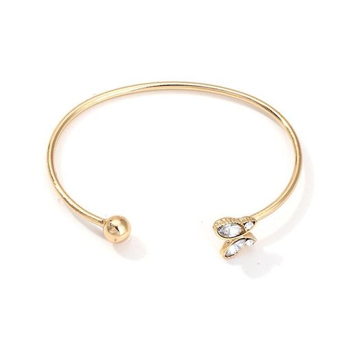 Bracelet À Ouverture Papillon En Cristal Zircon Pour Femmes, Élégant, Doré, Accessoires, Charmant, Cadeau Pour Filles