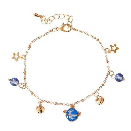 Bracelets Étoile Planète Pour Jeunes Filles, Bijoux À La Mode, Breloque Quotidien, Cadeau D'anniversaire