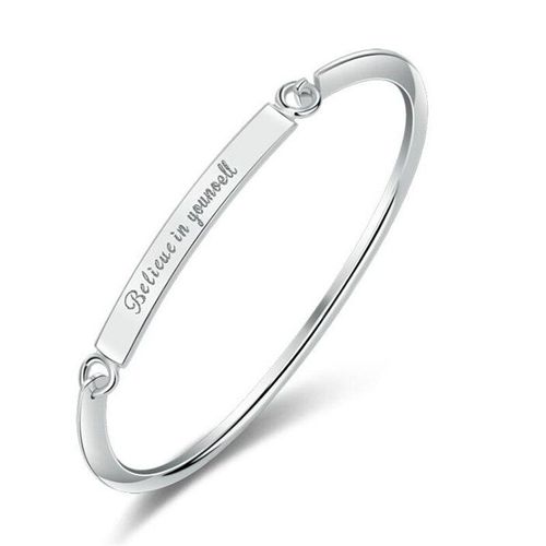 Bracelet En Or Rose Et Argent Pour Femmes, Lettres Créatives, Ayez Confiance En Vous, Inspiration, Bijoux Féminins