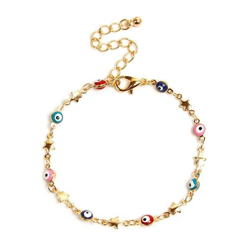Bracelet Étoile Maléfique Multicolore Pour Femmes, Créatif, Mode, Couleur Or Argent, Accessoires Uniques, Cadeau De Fête, Bijoux