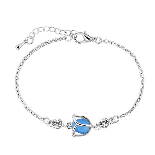Bracelet En Forme De Goutte D'eau Pour Femme, Bijou Charmant, Romantique, Rouge, Bleu, Rose, Doré, Fleur, À La Mode, Pour Fête