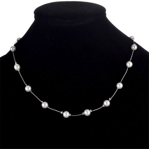 Collier Imitation De Perles Naturelles Pour Filles, Bijoux De Bureau, À La Mode, Cadeaux De La Saint-Valentin