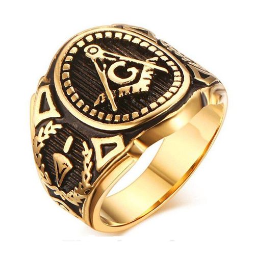 Bague Rétro En Acier Inoxydable, Couleur Or, Anneau De Personalité, Titane, Acier, Bijoux