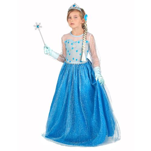 Déguisement Et Accessoires De Princesse Des Glaces Bleue Fille - Taille: 10 - 12 Ans (120cm)