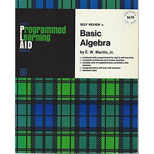 Programmed Learning Aid For Basic Algebra