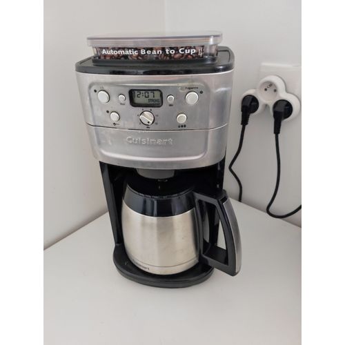 Cafetière CUISINART double fonction : café moulu ou café en grains à moudre
