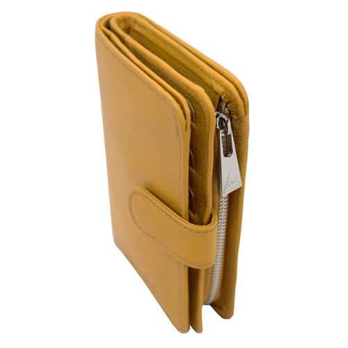 Porte monnaie KATANA en cuir grainé réf 953123 jaune (11 coul. disp.)