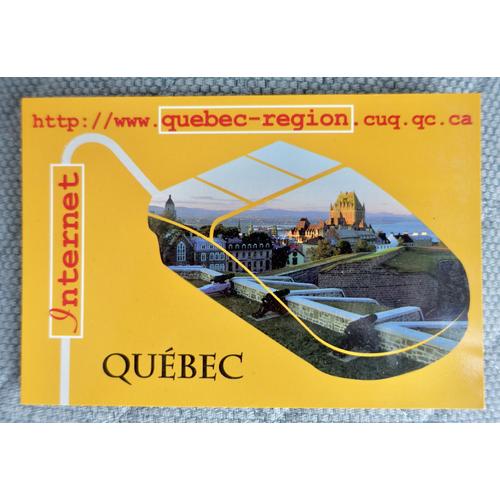 Carte Publicitaire Format Carte Postale Quebec . Canada. Amérique Du Nord. Années 1999- 2000