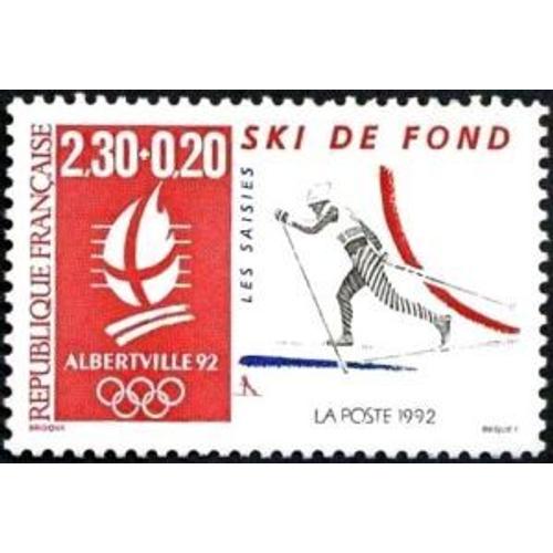 1 Timbre France 1991, Neuf - Jeux Olympiques D'hiver 1992 À Albertville - Ski De Fond - Les Saisies - Yt 2678