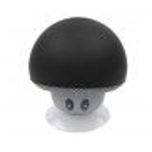 Enceinte Champignon Bluetooth Ventouse Haut-Parleur Micro Mini - NOIR