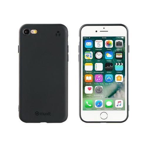 Muvit For Change Recycle-Tek - Coque De Protection Pour Téléphone Portable - Noir - Pour Apple Iphone 7, 8, Se (2e Génération)