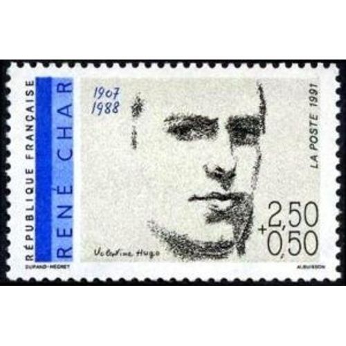 1 Timbre France 1991, Neuf - René Char (1907-1988) - Yt 2686