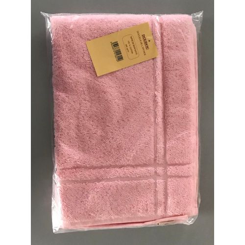 Tapis De Bain Doudou 100 % Coton 50 X 70 Cm 900 Gr/M2 Coloris Rose