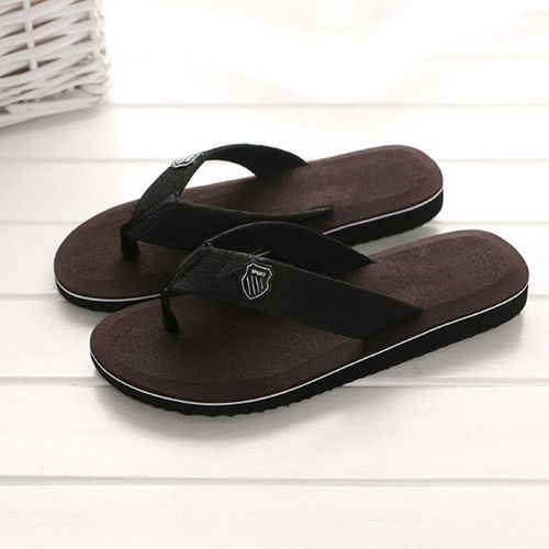 Tongs D'été Décontractées Pour Homme,Sandales De Plage,Chaussures Plates Antidérapantes,Pantoufles D'extérieur,Chaussures De Bain À Domicile