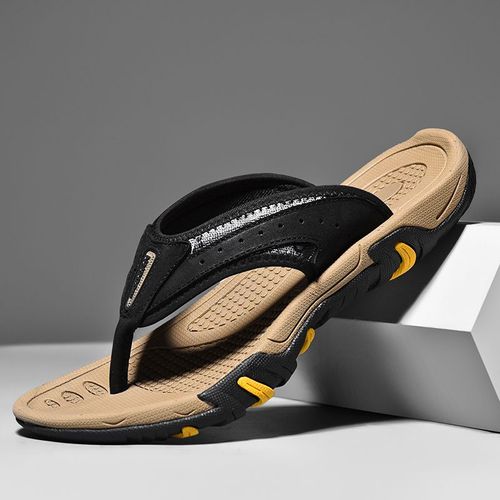 Jumpmore-Tongs D'été En Cuir Pour Hommes,Chaussures De Vacances,Pantoufles De Plage À La Mode,Taille 38-45