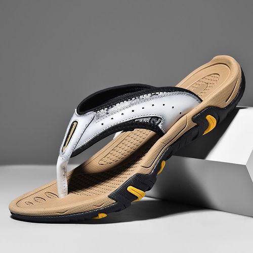 Jumpmore-Tongs D'été En Cuir Pour Hommes,Chaussures De Vacances,Pantoufles De Plage À La Mode,Taille 38-45