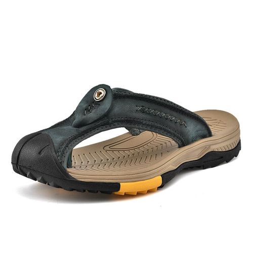 Mayba-Tongs En Cuir De Vache Pour Homme,Taille 38-46