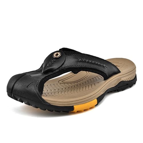 Mayba-Tongs En Cuir De Vache Pour Homme,Taille 38-46