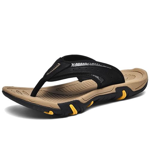 Mayba-Tongs De Plage En Cuir Pour Homme,Chaussures D'extérieur,Pantoufles,Taille 38-45