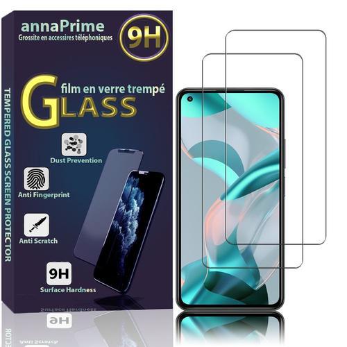 Lot / Pack De 2 Films Verre Trempé Pour Xiaomi 11 Lite 5g Ne/ 11 Lite Ne 5g 6.55" Protection D'écran