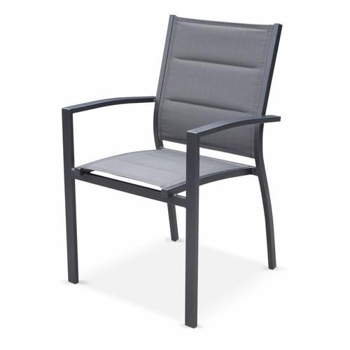 Lot De 2 Fauteuils - Chicago / Odenton / Philadelphie Anthracite - En Aluminium Anthracite Et