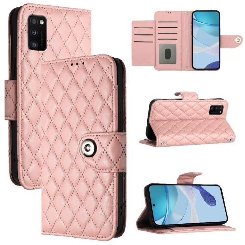 Étui Pour Samsung Galaxy A41 Portefeuille Couverture Protection Élégante Antichoc Titulaire De La Carte Bande De Poignet - Couleur Orange