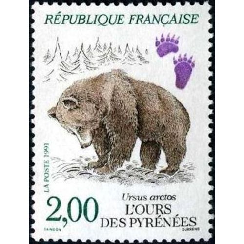 1 Timbre France 1991, Neuf - Ours Des Pyrénées- Yt 2721