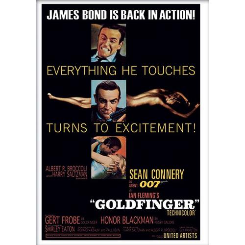 James Bond - Goldfinger - Excitement - Art Print - 30x40cm - Affiche/ Poster Envoi En Tube
