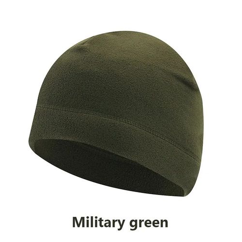Chapeau Polaire De Sport En Plein Air Pour Hommes Et Femmes,Casquette De Pêche,Cyclisme,Chasse,Tactique Militaire,Coupe-Vent Chaud,Camping D'hiver,Randonnée - Type Vert Militaire