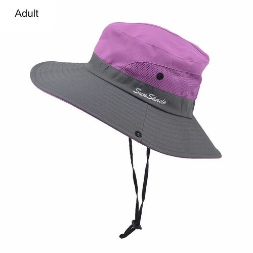 Chapeaux De Soleil D'été Pour Femmes,Queue De Cheval,Protection Uv,Safari,Randonnée,Bord Large,Plage,Casquette De Pêche En Maille Pliable,Grand Bord Large,E27 - Type Adult #A