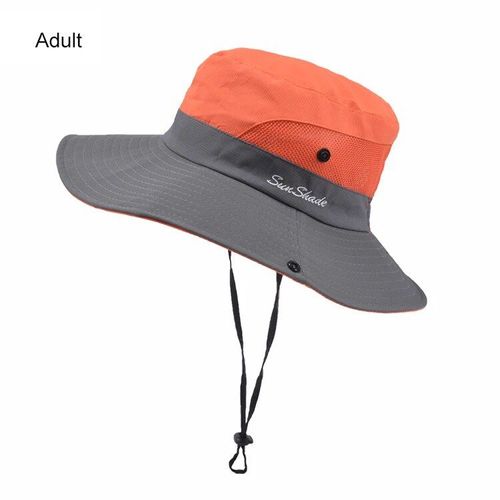 Chapeaux De Soleil D'été Pour Femmes,Queue De Cheval,Protection Uv,Safari,Randonnée,Bord Large,Plage,Casquette De Pêche En Maille Pliable,Grand Bord Large,E27 - Type Adult #H