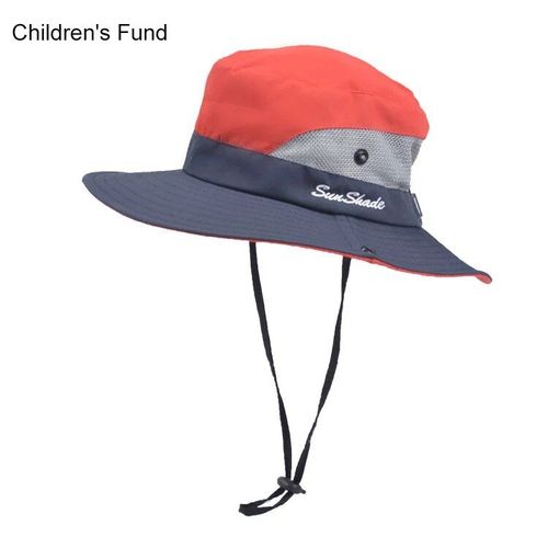Chapeaux De Soleil D'été Pour Femmes,Queue De Cheval,Protection Uv,Safari,Randonnée,Bord Large,Plage,Casquette De Pêche En Maille Pliable,Grand Bord Large,E27 - Type Kid #D